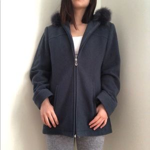 Mackintosh Navy Hooded Coat